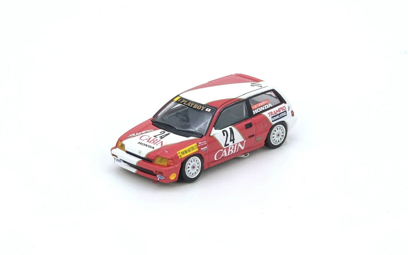 Honda Civic SI E-AT #24 Cabin Macau Guia Race 1988 2ND 1600CC Class Tomohiko Tsutsumi, 1:64 Scale — image 1