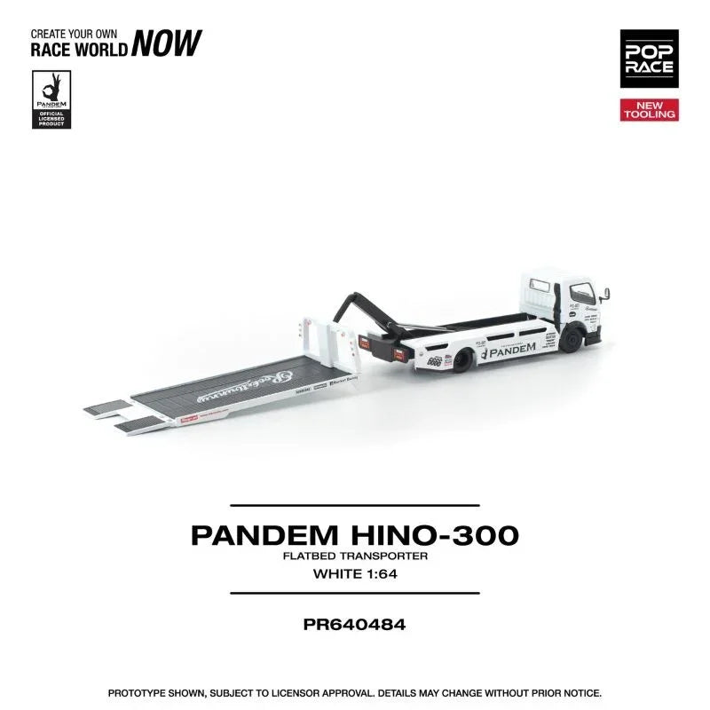 *PRE-ORDER* Pandem Fuso 300 Flatbed Transporter New Tooling, 1:64 Scale (White) — image 4