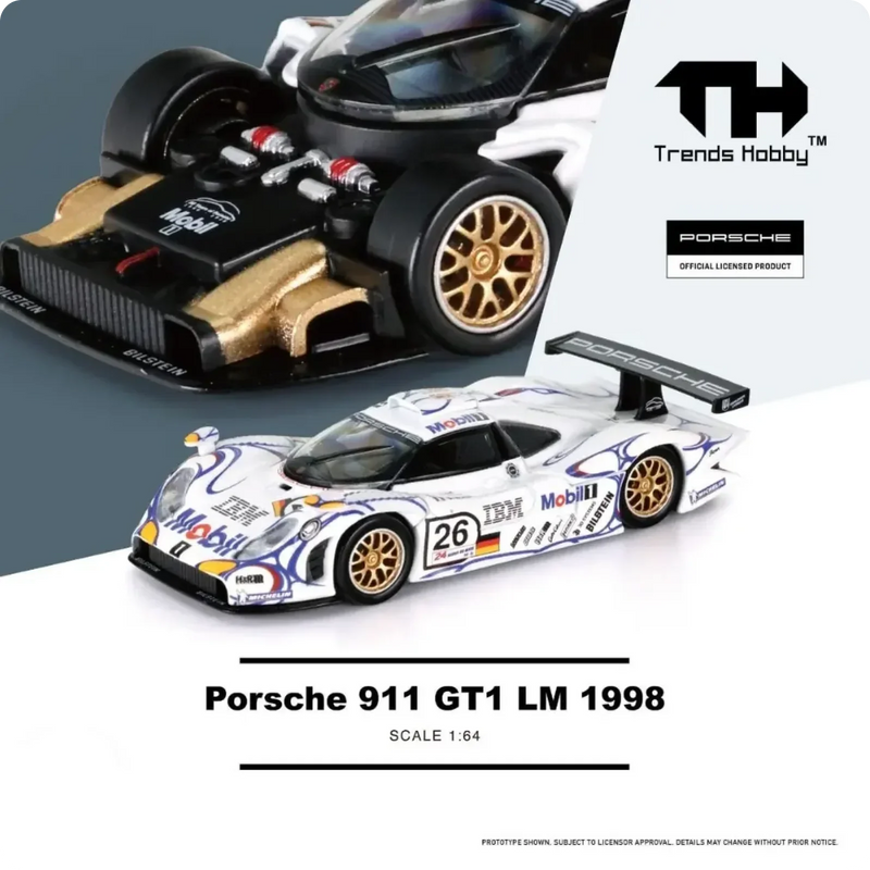 Porsche diecast 911 GTI LM 1998, 1:64 Scale — image 2
