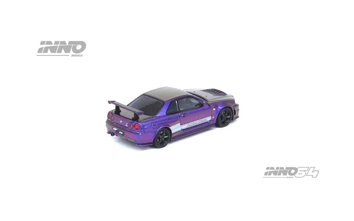 Nissan Skyline GT-R (R34) Z-Tune "Endgame" Australia Special Edition(Purple) (Chanse of Black Pearl Chase Car), 1:64 Scale — image 3