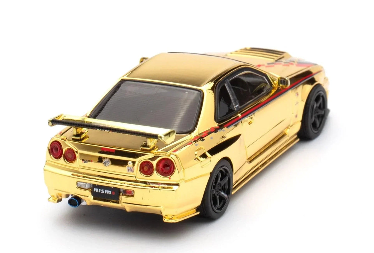 Nissan Skyline GT-R (R34) Nismo R-Tune Gold Chrome Hobby Expo China 2023 Event Edition,1:64 Scale (Gold) — image 3