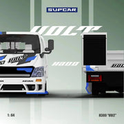 Advan H300 Flatbed Transport Trailer, 1:64 Scale (Blue & White) — image 4