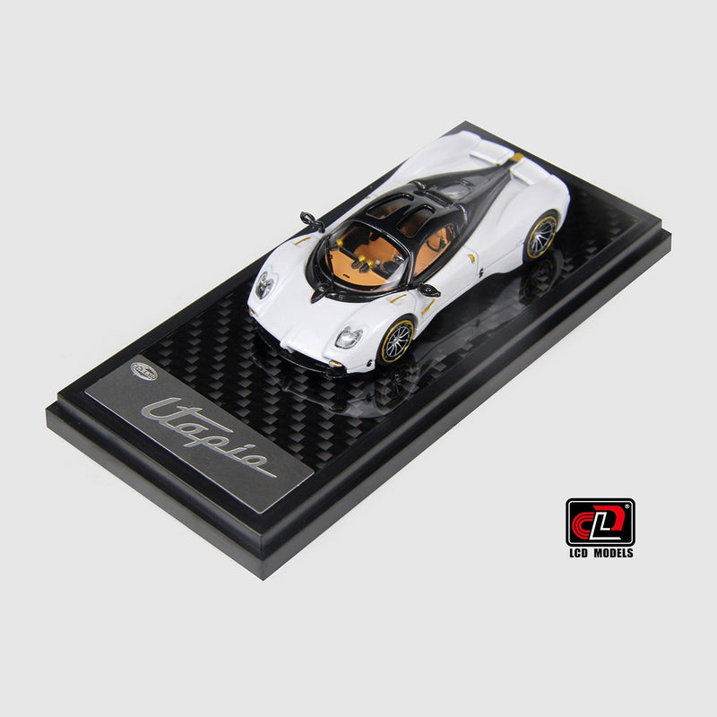 Pagani Utopia Coupe, 1:64 Scale (Black with white) — image 1