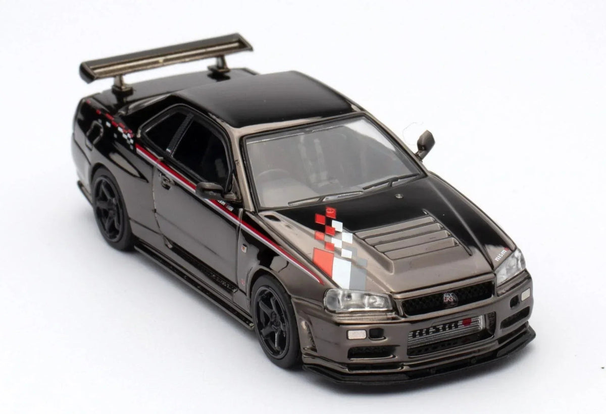 Nissan Skyline GT-R (R34) Nismo R-Tune Black Chrome Hobby Expo China 2023 Event Edition,1:64 Scale — image 5