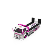 *PRE-ORDER* H300 Flatbed Transport Truck, 1:64 Scale (White & Pink) — image 5