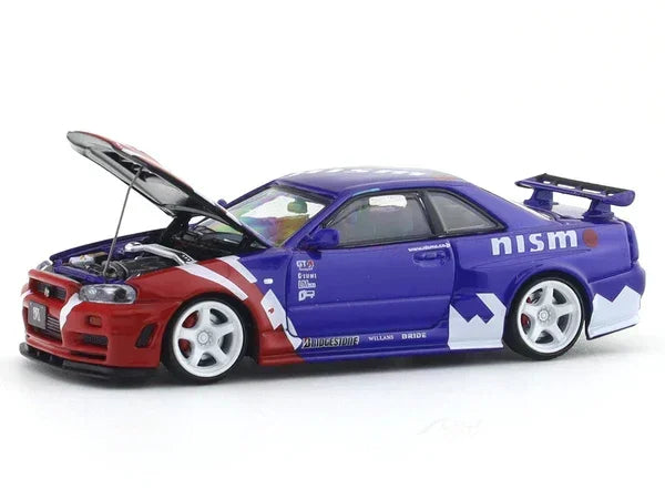 *HEC 2026* Nissan Skyline GT-R (BNR34) Nismo R-Tune Concept, 1:64 Scale (Blue & Red) — image 2