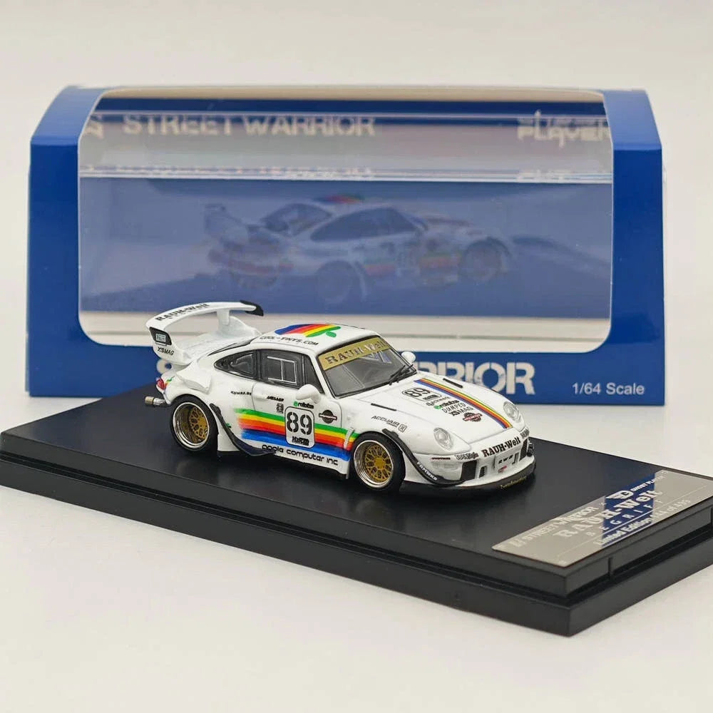 Porsche diecast 911 993#89 Racing Sports Model, 1:64 Scale (White) (Apple Edition Limited to 499) — image 4