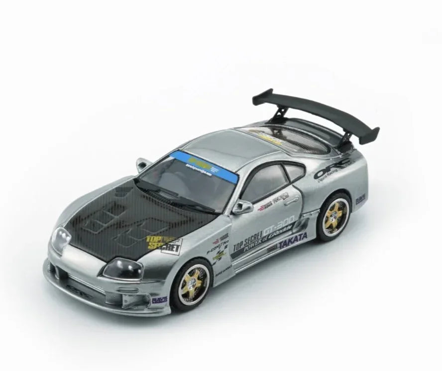 Toyota Supra Top Secret JZA80 (RHD) Manila Show, 1:64 Scale (Silver) — image 2