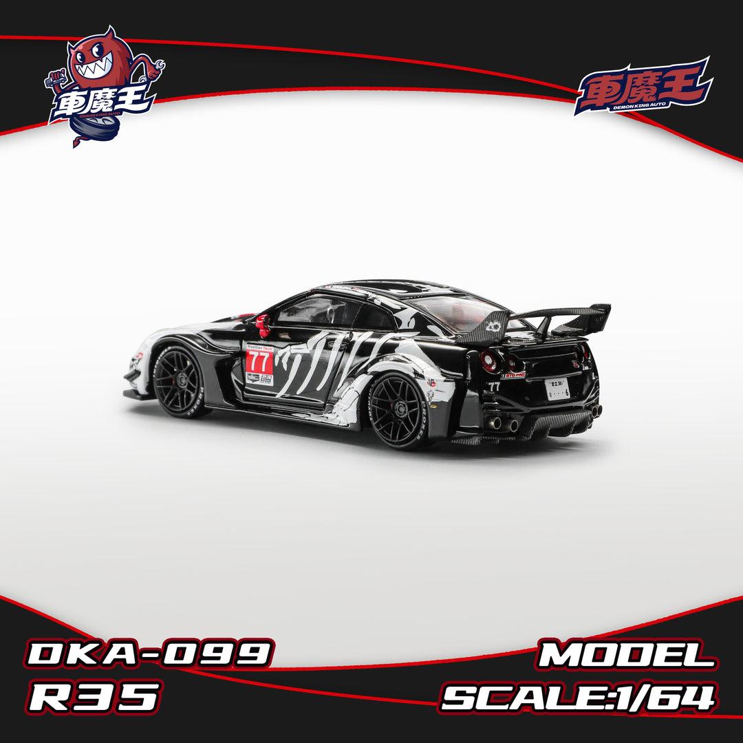 Nissan GT-R R35 LBWK Widebody, Skeleton Dinosaur Livery (DKA-099) Chance of Chase, 1:64 Scale — image 10